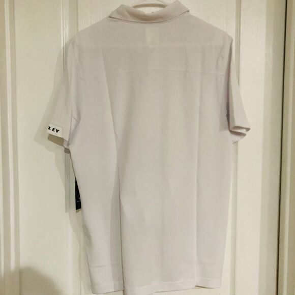 Oakley Men's Aero Ellipse‎ Golf Polo 2.0 Short Sleeve Moisture-Wicking White 2XL - Picture 7 of 8